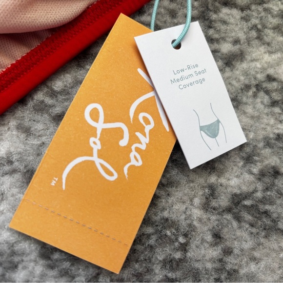 NWT Kona Sol Bikini Bottom Red High coverage Size: XS (0-2) - Picture 4 of 7